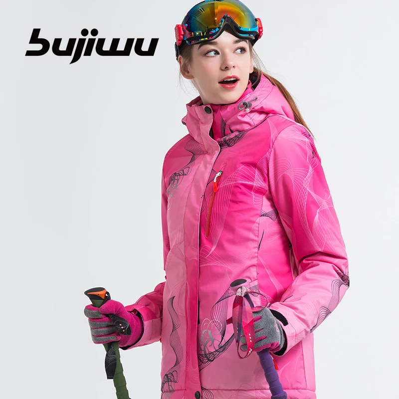 bujiwu Ski Jacket women Snowboard jacket Waterproof Snow Sportswear Breathable | Спорт и развлечения