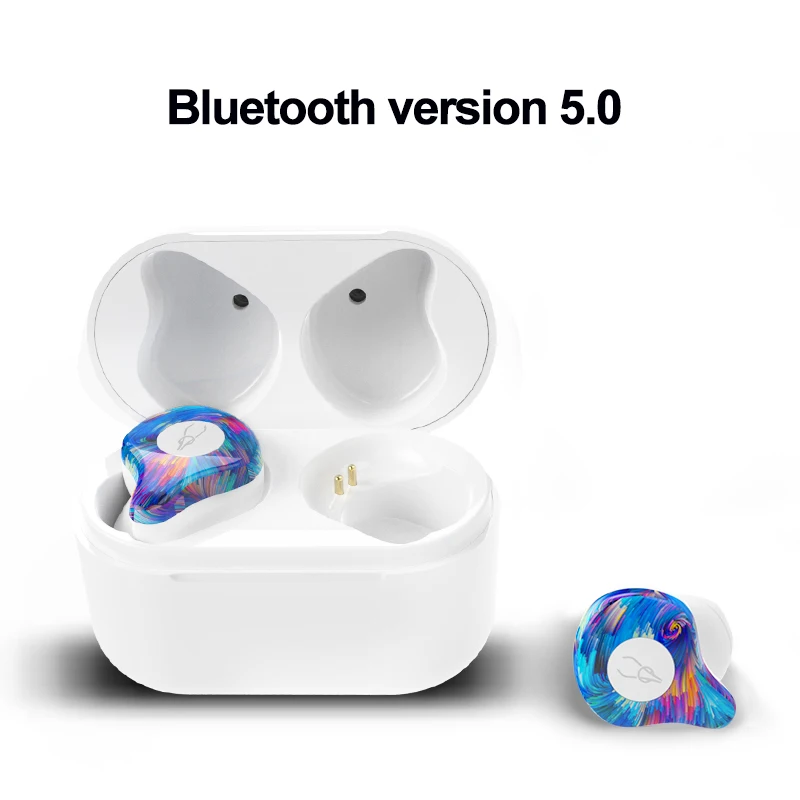 Sabbat Беспроводная гарнитура bluetooth Hi-Fi стерео IPX5 Водонепроницаемый Беспроводные наушники с зарядный чехол для iPhone samsung - Цвет: Цвет кожи