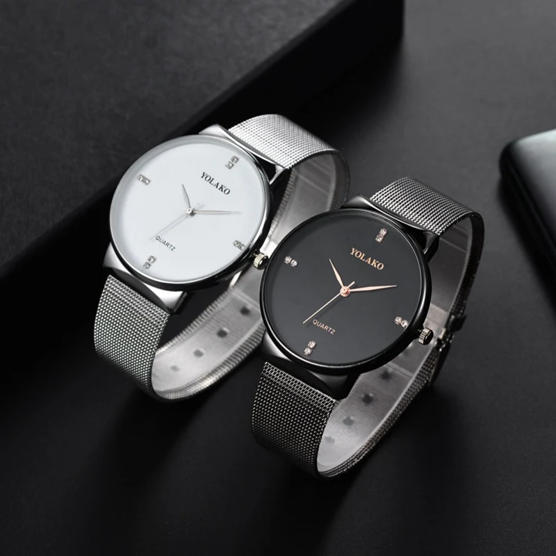 

Простые мужские кварцевые часы с ремешком из сплава, повседневные Модные Металлические кварцевые часы с большим диском