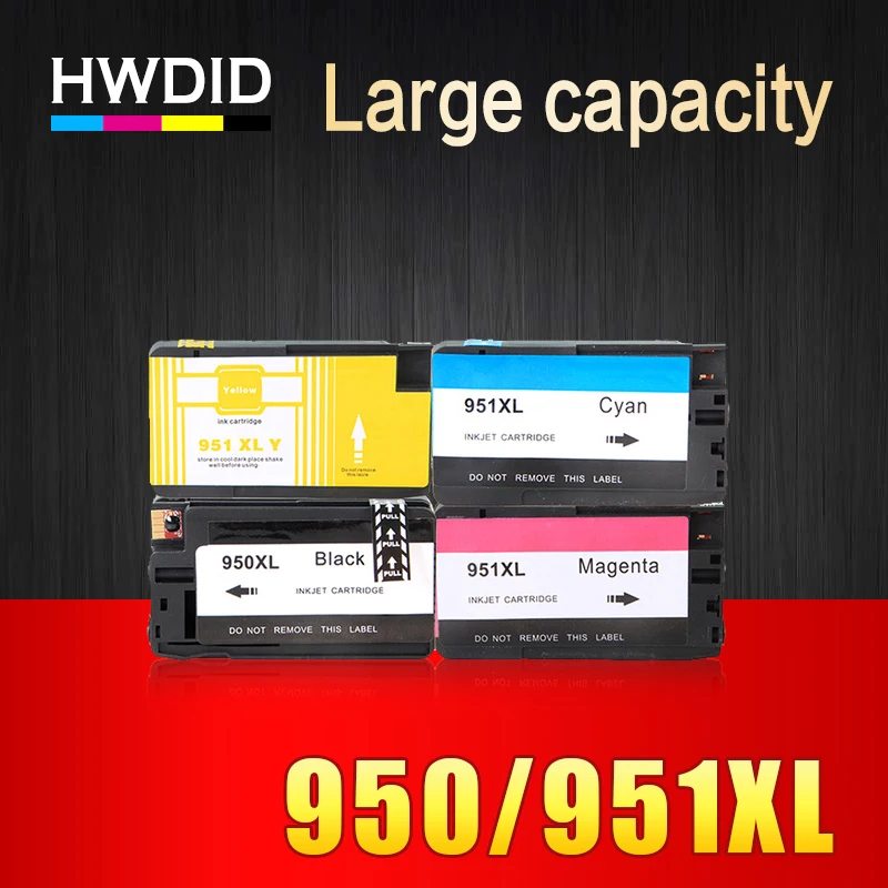 HWDID 950XL 951XL совместимый картридж Замена для HP 950 951 xl Officejet Pro 251dw 276dw 8100e 8600 8610 8615 |