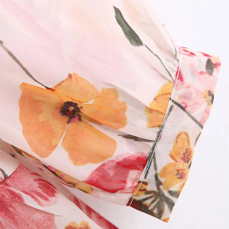 Богемное милое Цветочное платье средней длины в стиле пэчворк женское летнее