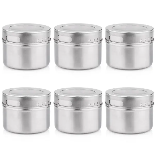 Горячая продажа 6 шт Магнитная бутылочка приправа баночка для специй набор