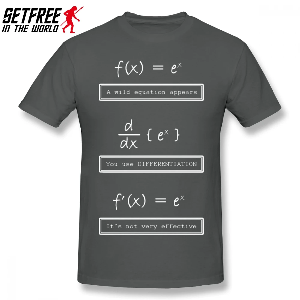 Математика Nerd шутливые забавные Geek Calculus Мужская футболка оверсайз хлопок Пользовательские короткий рукав брендовая одежда - Цвет: Темно-серый