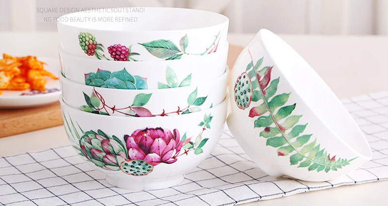 6 дюймов миски из костяного фарфора для еды фарфоровая миска мороженого утренних