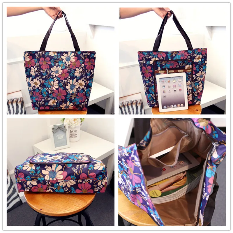 Женская Складная Сумка через плечо многоразовая водонепроницаемая нейлоновая