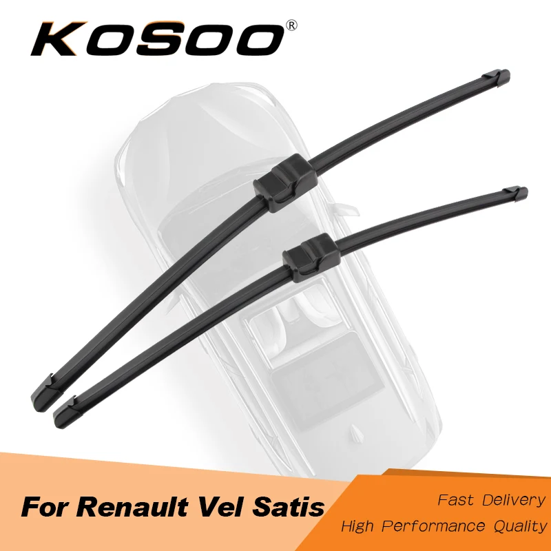 

KOSOO для Renault Vel Satis 30 "+ 26" R, 2002 2003 2004 2005 2006 2007 2008 2009 2010 Fit боковой штыревой рычаг авто резиновые щетки стеклоочистителя