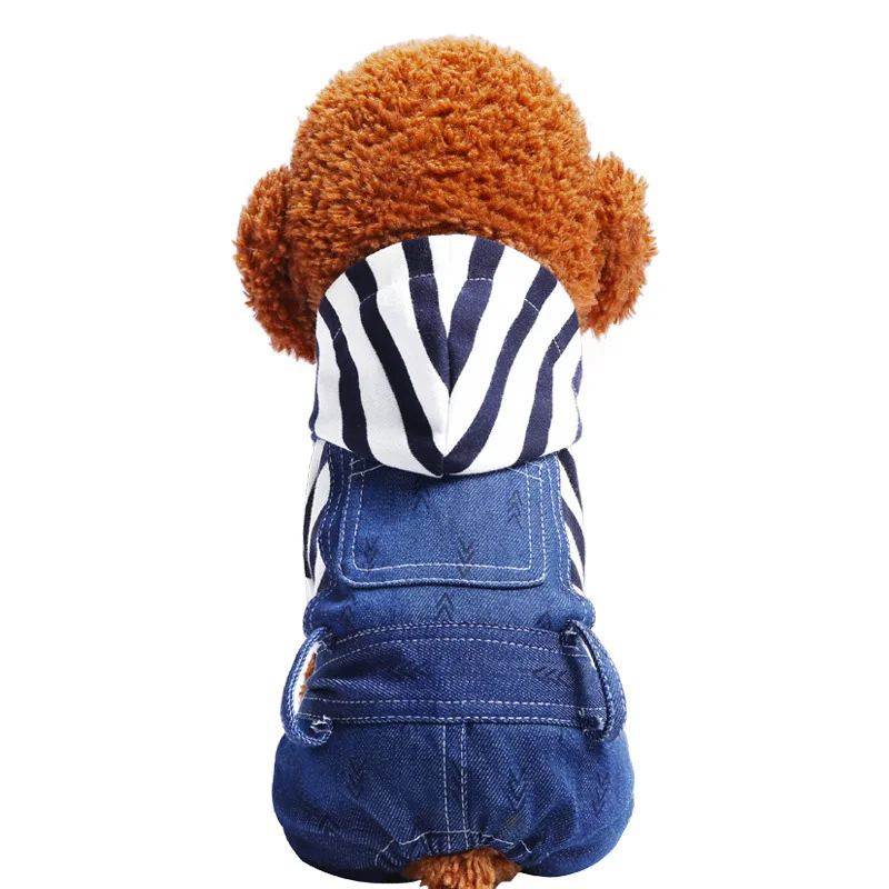2018 New Arrival Pet Dog Clothes Spring and Autumn Clothing Striped Hooded Trouser For Small Coats Jackets for chihuahua | Дом и сад