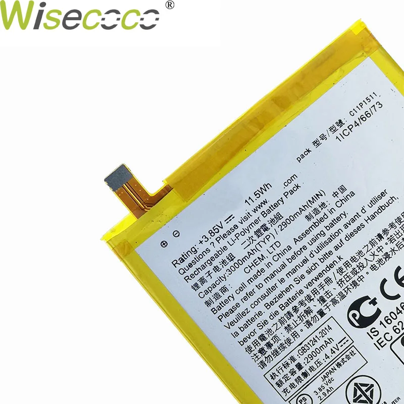 Wisecoco C11P1511 батарея для ASUS ZenFone 3 Ze552kl Z012da/e ZB553KL телефон Высокое качество+ номер отслеживания