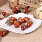 50 шт 3 см мини искусственный пенопласт сосновые шишки поддельные фрукты и овощи Ягоды Искусственные цветы свадебное украшение рождественской елки