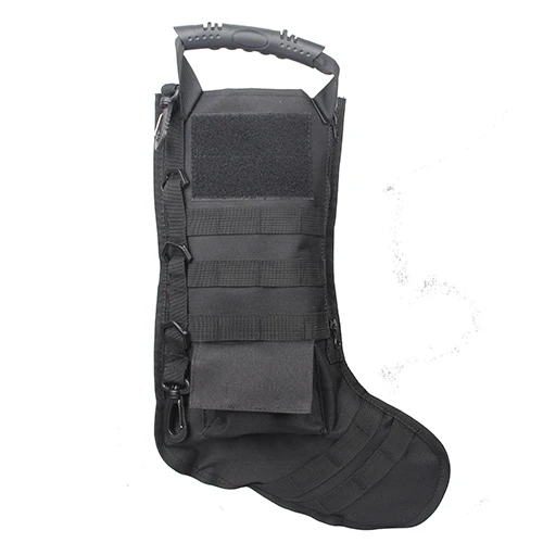 Vapanda нейлоновый Рождественский чулок черный Molle Чехол тактический носок держатель Вешалка крючок подарок большой Рождественский чулок - Цвет: black