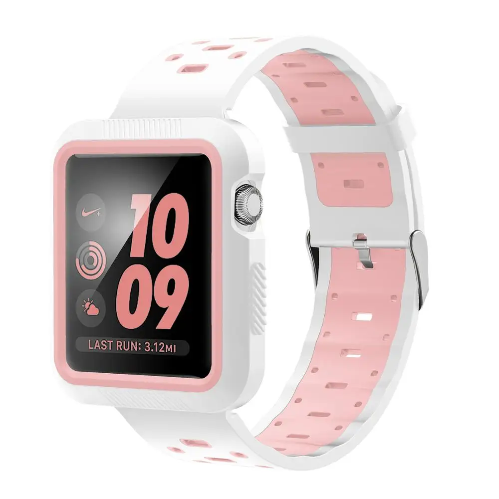 Ремешок для Apple Watch Series 3 ремешки 3/Series 2/Series 1 мягкий силиконовый спортивный сменный