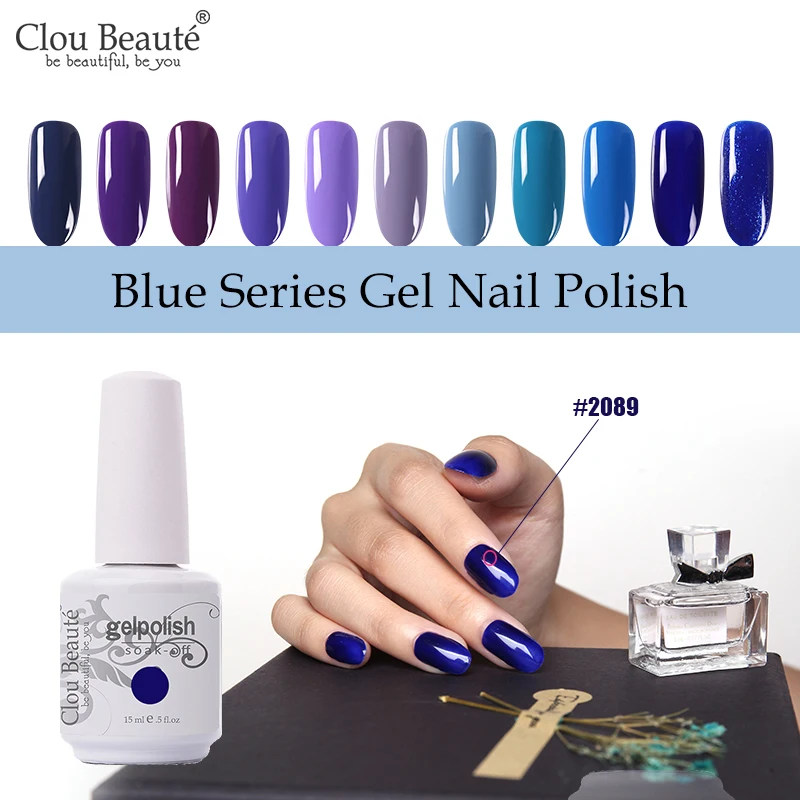 Clou Beaute синий Гель-лак для ногтей 15 мл сапфировый гель для ногтей Гибридный лак для ногтей Полупостоянный УФ Гель-лак для ногтей