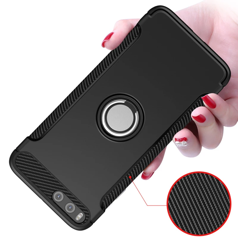 For Xiaomi Mi 8 6 A1 A2 Mix 2 2s Redmi S2 Note 5 Plus 4A 4 4X 5A 3s Ring Holder Magnetic Car Soft Stand Armor Case Cover |