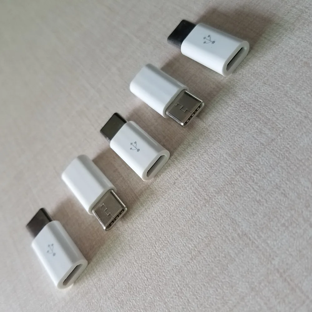 Горячая распродажа! 5 шт./партия USB 3,1 type C штекер для Micro 5Pin USB Женский адаптер type-C Конвертер Разъем USB-C белый