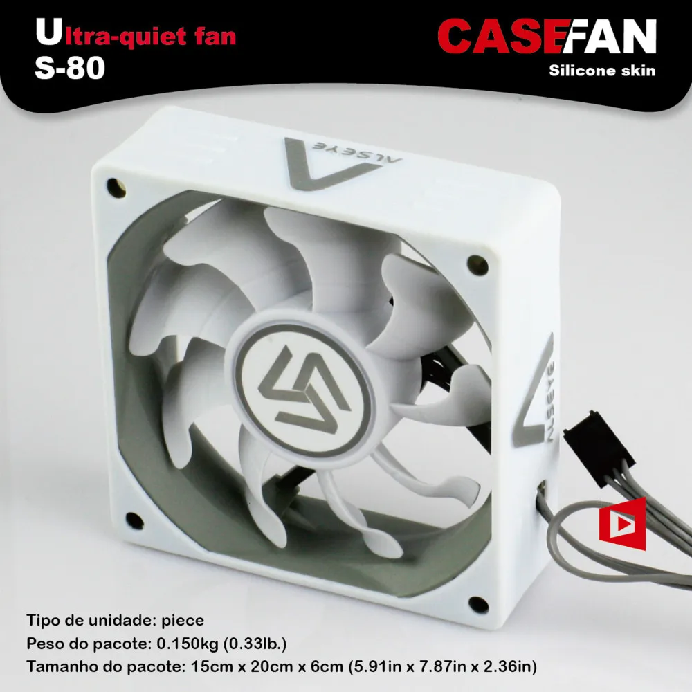 Alseye Silent Fan Cooler для корпуса компьютера 80 мм/90 мм/120 мм 3pin/4pin12v вентилятор радиатора