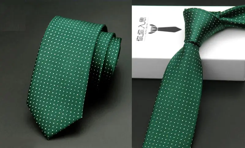RS-6T-06 Формальные 6 см мужские обтягивающие галстуки полиэстер шелк Узкий галстук на шею горошек оплаченные чеки для Мужская Свадебная деловая Вечеринка тонкие галстуки - Цвет: RS-6T-06