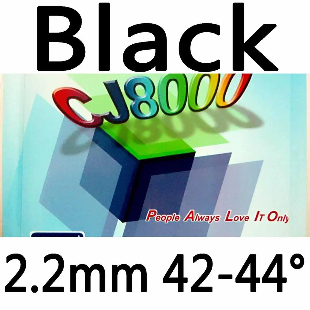 Palio CJ8000(CJ 8000, CJ-8000) 42-44(BIOTECH) pips-in настольный теннис/pingpong Резина с губкой - Цвет: Black 2.2mm H42-44