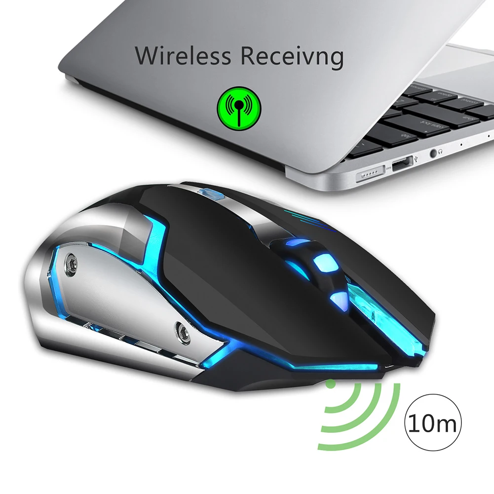 2 4G игровая мышь эргономичная Беспроводная USB зарядка прочная легкая усталость