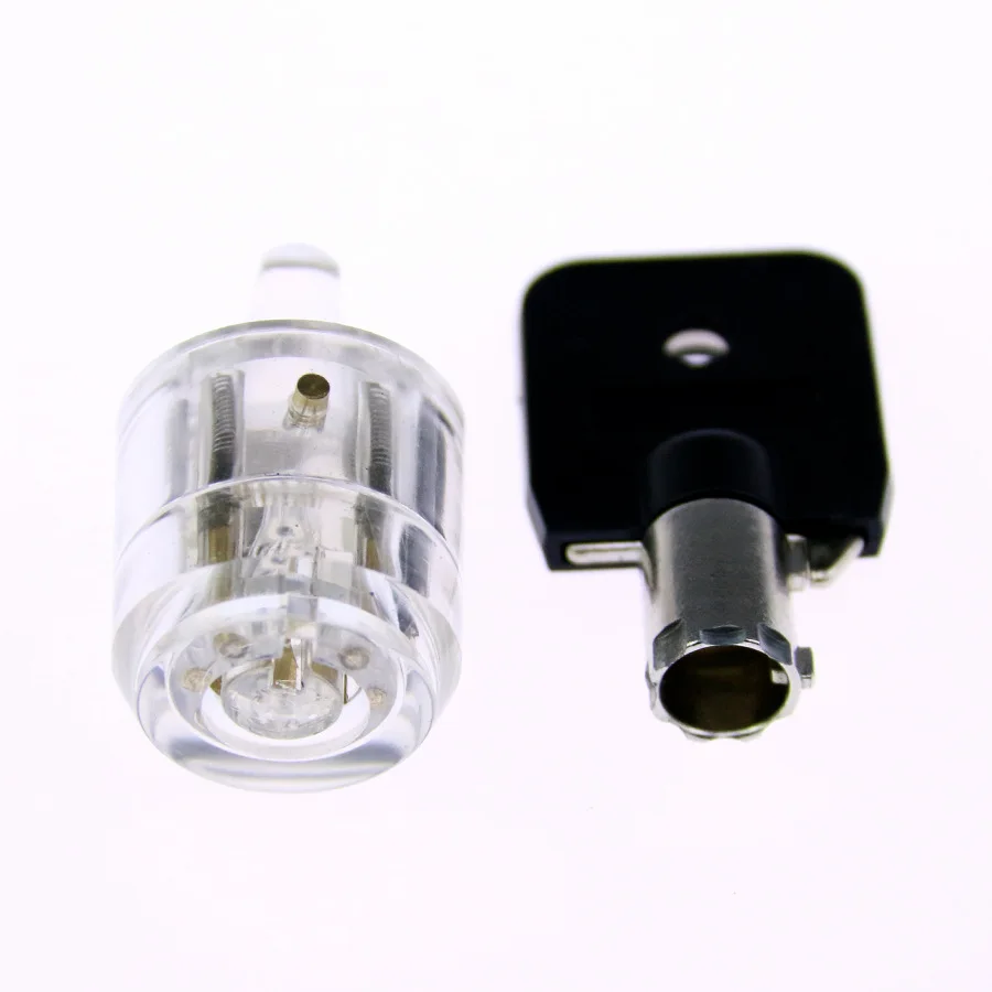 7 штырьков прозрачный трубчатый замок для практики слесарных инструментов