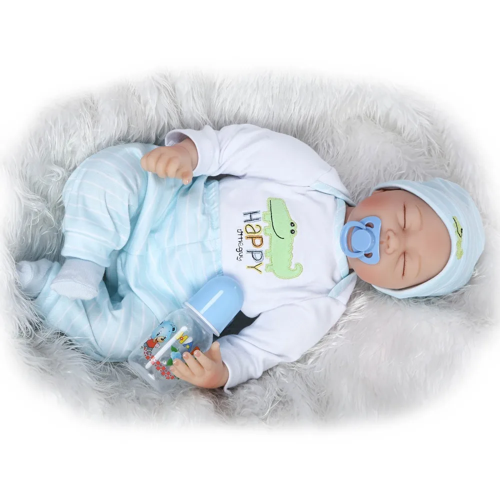 22 дюйма силиконовая виниловая Реалистичная мягкая на ощупь reborn baby 55 см без волос