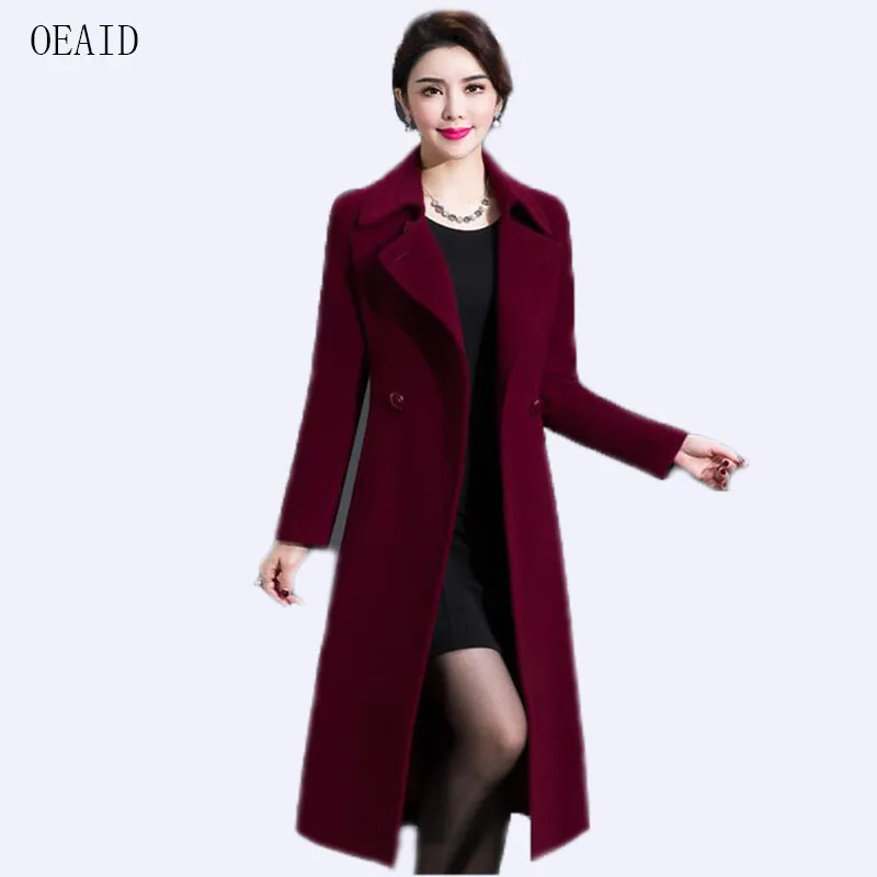 

New Casual Wool Coat Women Jacket Coat Long 2022 Spring Jacket Female Outerwear Slim Ladies Jackets And Coats