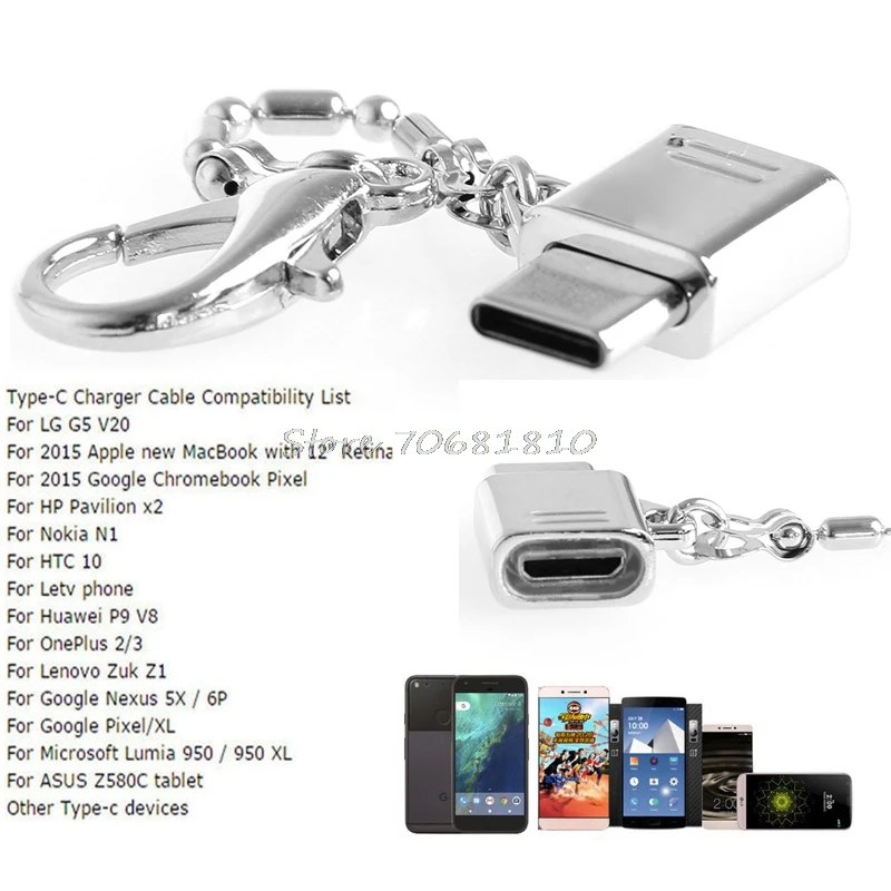Металлический USB C 3 1 type Мужской к Micro 2 0 гнездовой соединитель конвертера|USB-хабы| |