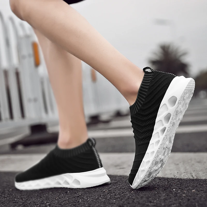 Plus Size 48 Brand Men Tennis Shoes Light Breathable Air Mesh Sock Sneakers Male Sports Shoes Jogging Footwear Tenis Masculino