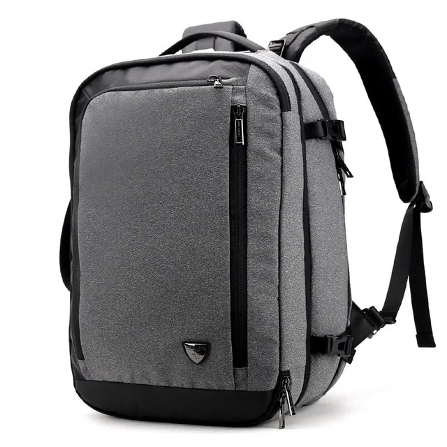 Gray Arctic Hunter разборка Многофункциональный 17 дюймов ноутбук рюкзаки для подростка бизнес мужской Mochila мужской рюкзак для путешествий сумка - Цвет: Gray