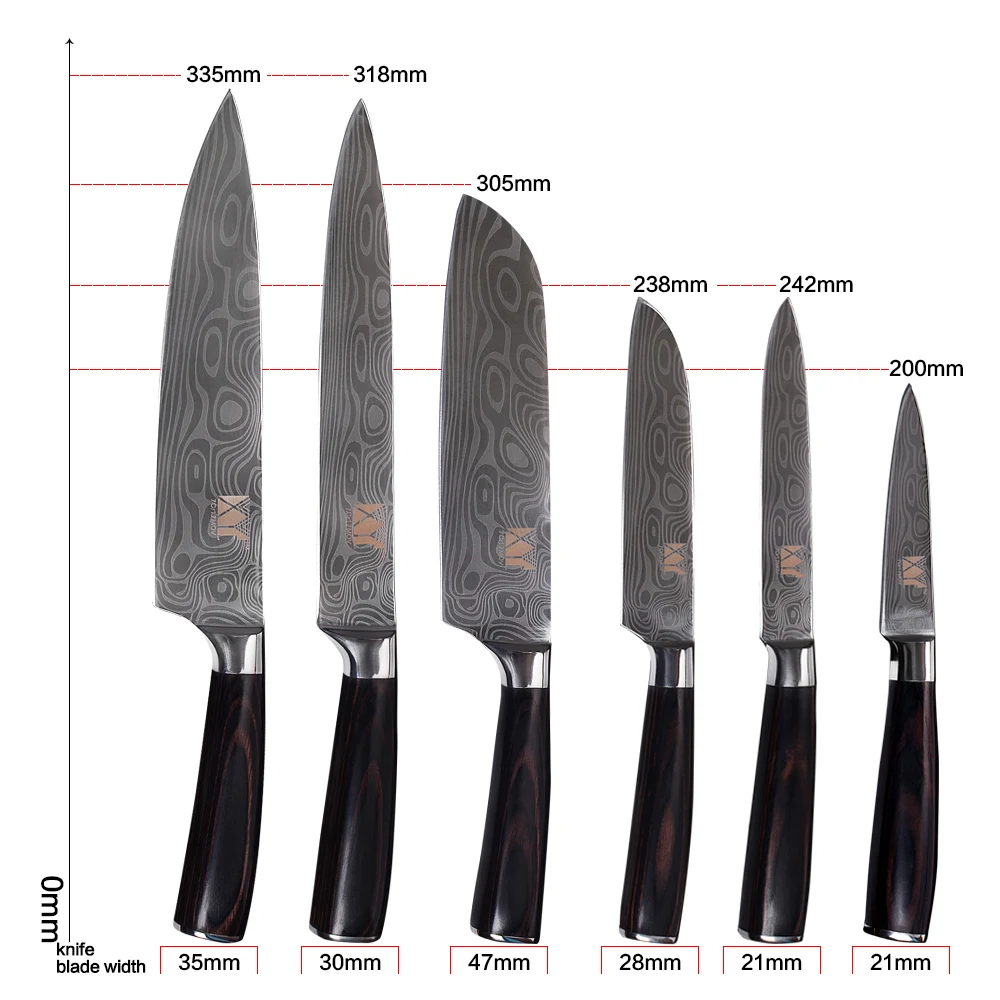 XYj кухонный нож Аксессуары Дамасские жилы из нержавеющей стали для мяса