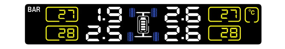 CAREUD T86W Солнечная энергия умный автомобиль TPMS система контроля давления в шинах Солнечная энергия зарядка цифровой ЖК-дисплей беспроводной TPMS
