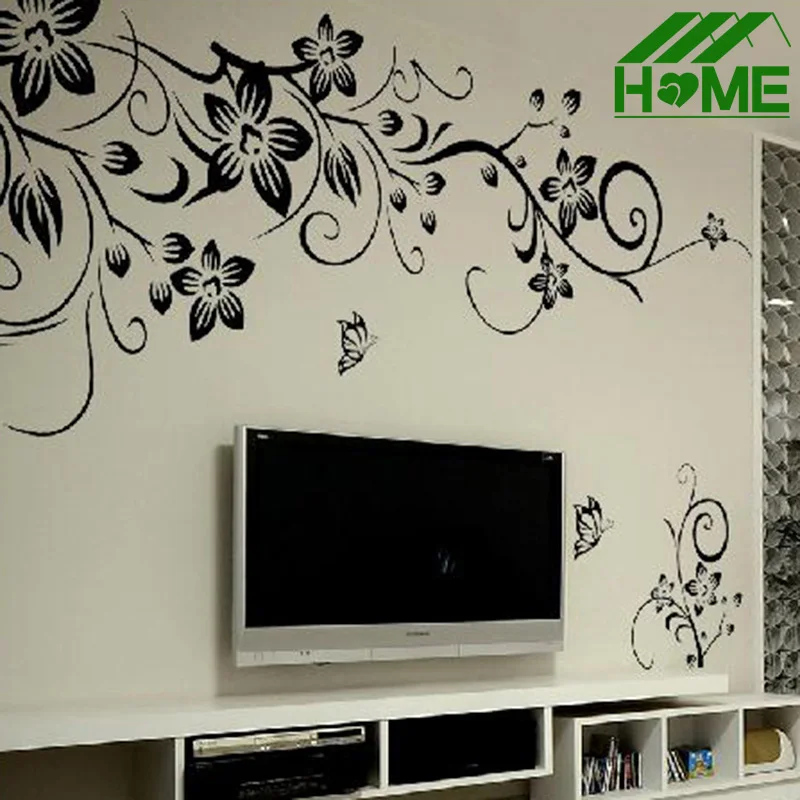 31 4 &quotx 51 1&quot цветок ротанга Бабочка DIY Съемный художественный виниловый Цитата