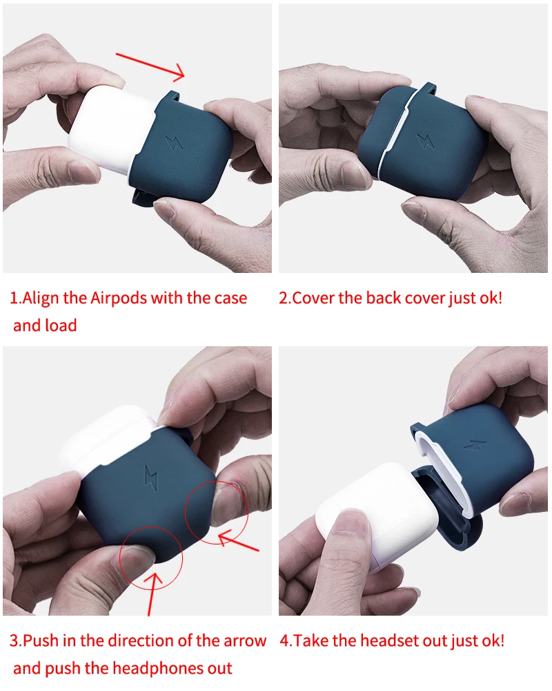Для Airpod QI Беспроводное зарядное устройство чехол для зарядного устройства