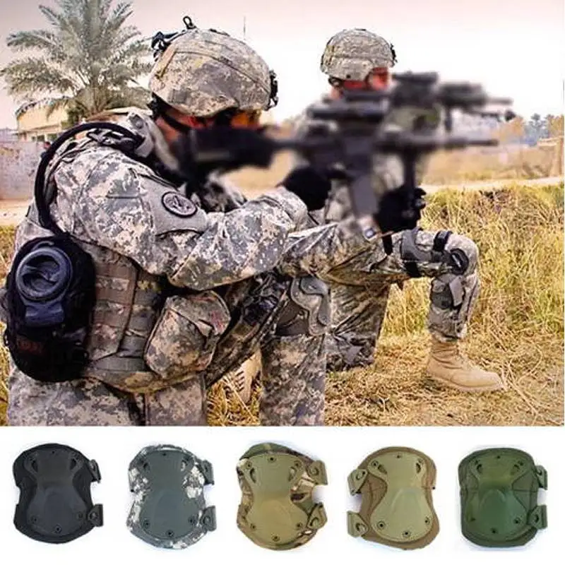 4 шт. Регулируемый Военная Униформа тактическая наколенники локтя Поддержка S