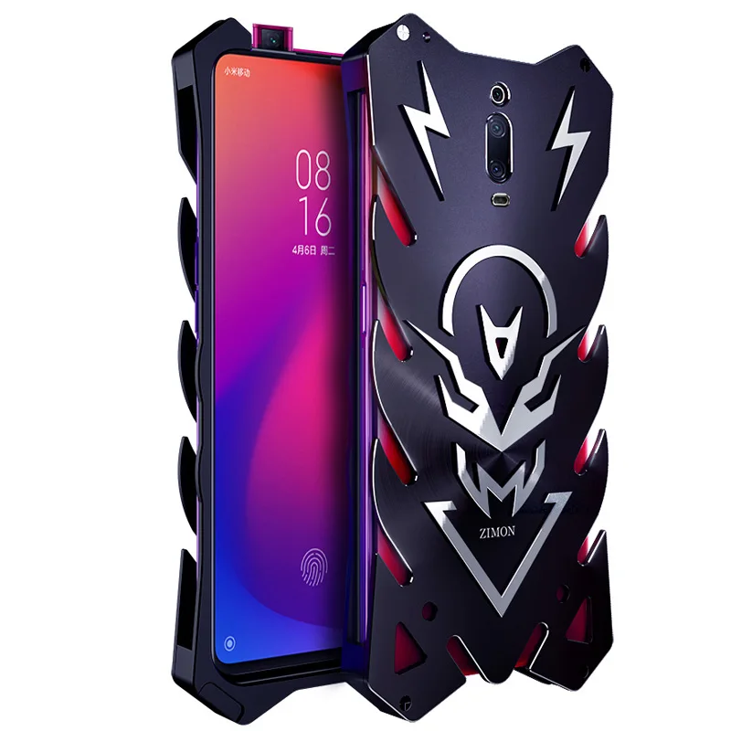 ZIMON Алюминиевый противоударный металлический корпус Fundas для Xiaomi mi 9T чехол Red mi K20 Pro чехол s Coque чехол для телефона защитный чехол - Цвет: Черный