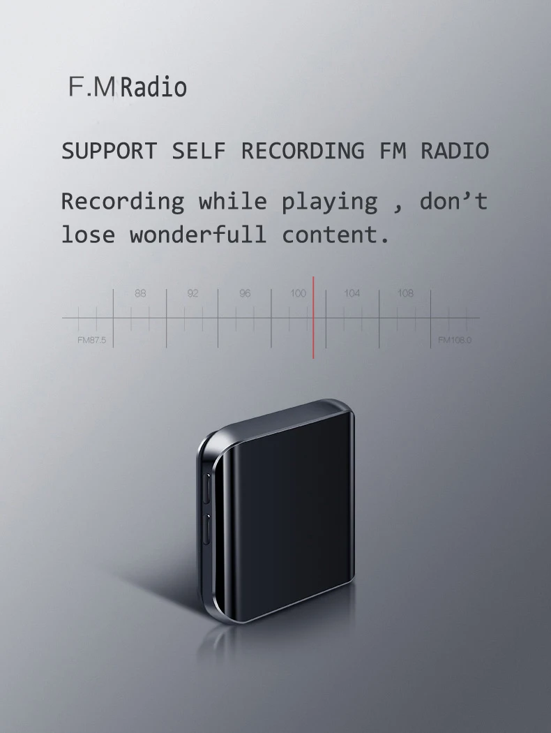 Mp3 плеер Savetek 8 ГБ зажим без потерь HiFi MP3 портативный аудио металлический корпус FM