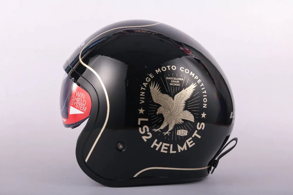 Ls2 OF599 шлемы Spitfire moto rcycle шлем jet винтажный шлем с открытым лицом Ретро 3/4 полушлем casco moto capacete moto ciclismo