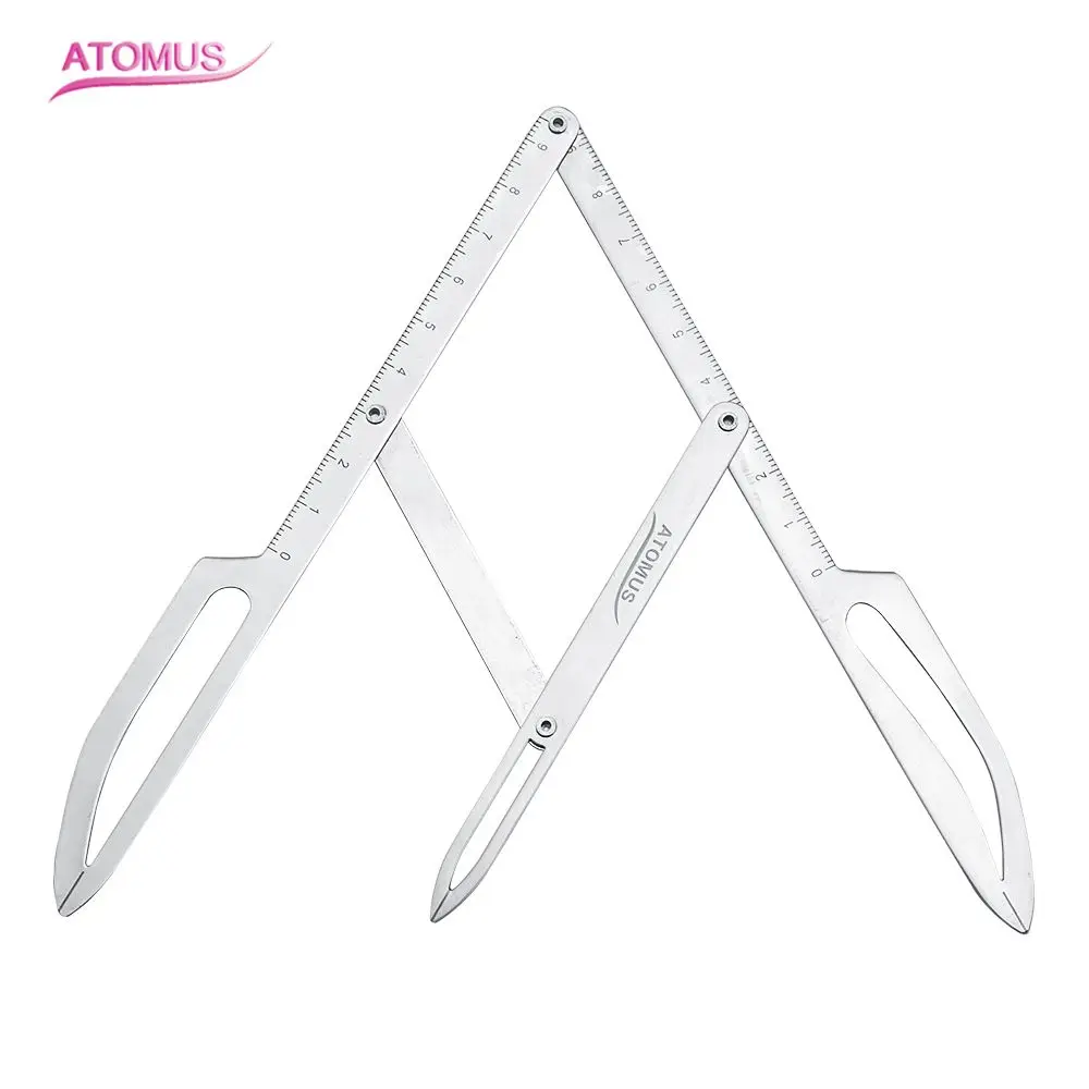 1 Набор металлическая микроблейдинг для бровей линейка татуировки из