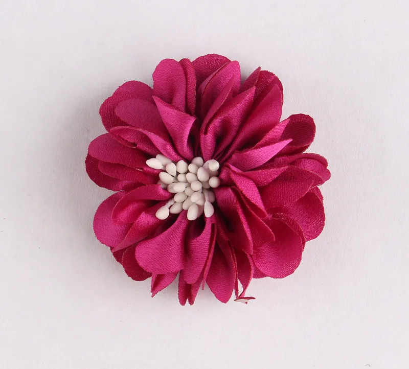 new arrival 5cm Paris chiffon Flowers felt back Fabric Flower DIY Hair Accessories girl hair clip garment material 50ps/lot | Аксессуары