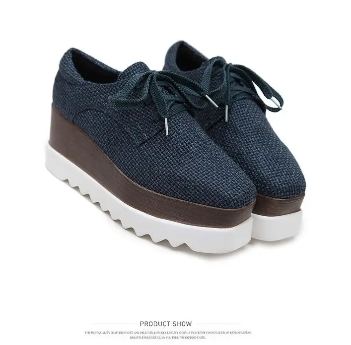 Женские парусиновые туфли на платформе плоской подошве весна осень|flat shoes|shoes woman