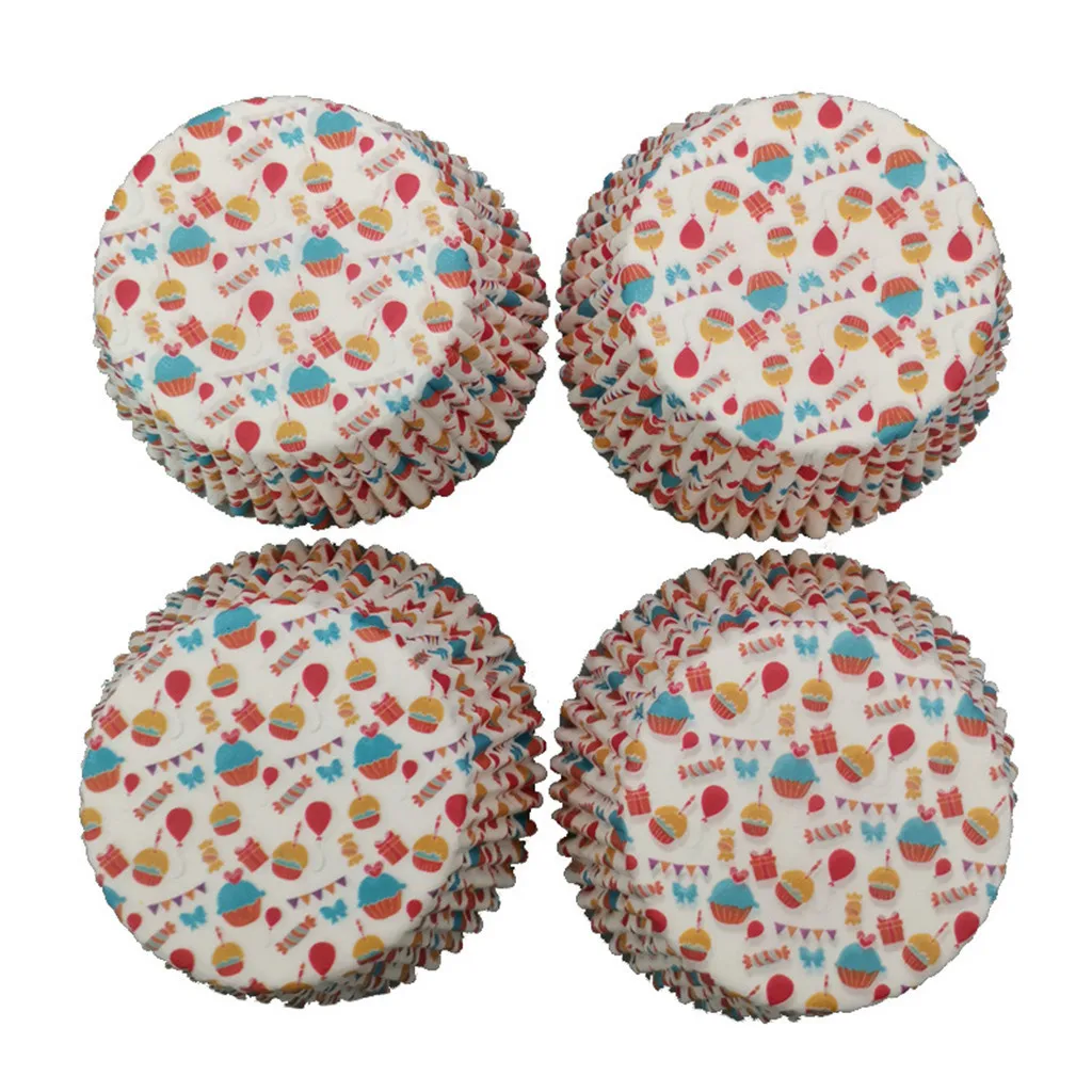 Дропшиппинг 100 шт красочный бумажный торт кекс чехол с вкладышем обертка Маффин