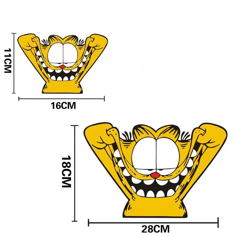 Оптовая продажа забавные мультяшные наклейки и на автомобиль Garfield Make Face для outlander