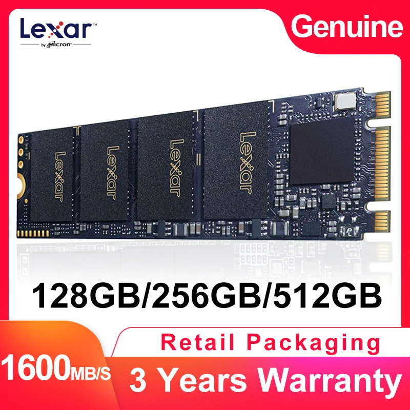 Lexar LNM500 3DNAND SSD 128 ГБ 2560 512 M.2 2280 NVMe PCIe Gen3x2 Внутренний твердотельный жесткий диск для