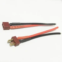 1 pair 14awg cable t plug male and t plug female connector silicone wire 10cm for rc wholesale price