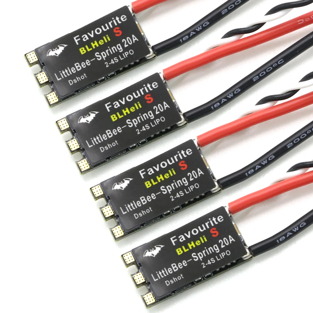 4/8 шт. FVT LittleBee 20A S ESC BLHeli_S BLHeli OPTO 2 4S поддержка мультикоптера OneShot125 Oneshot42|Детали и