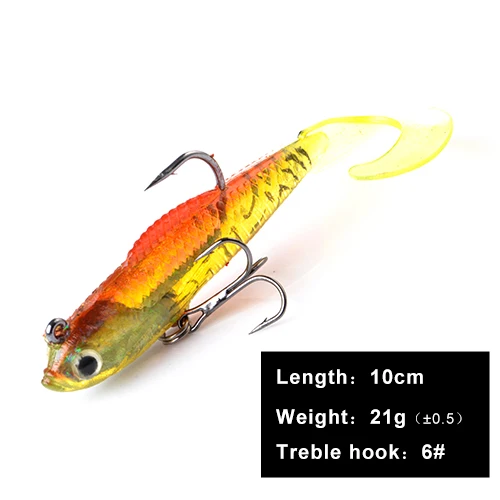 056 10cm FISHKING 1 шт. 8/10 см приманки мягкие приманки с 3D глаза тройными крючками приманки stackle мягкие приманки для приманки тройные Крючки и рыболовные принадлежности - Цвет: 056 10cm
