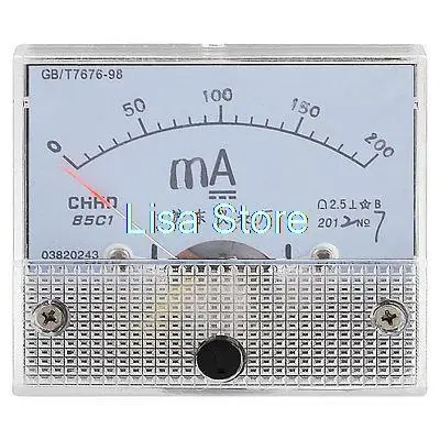 

Square Shaped Plastic DC 0-200MA Scale Milliampere Panel Meter Gauge