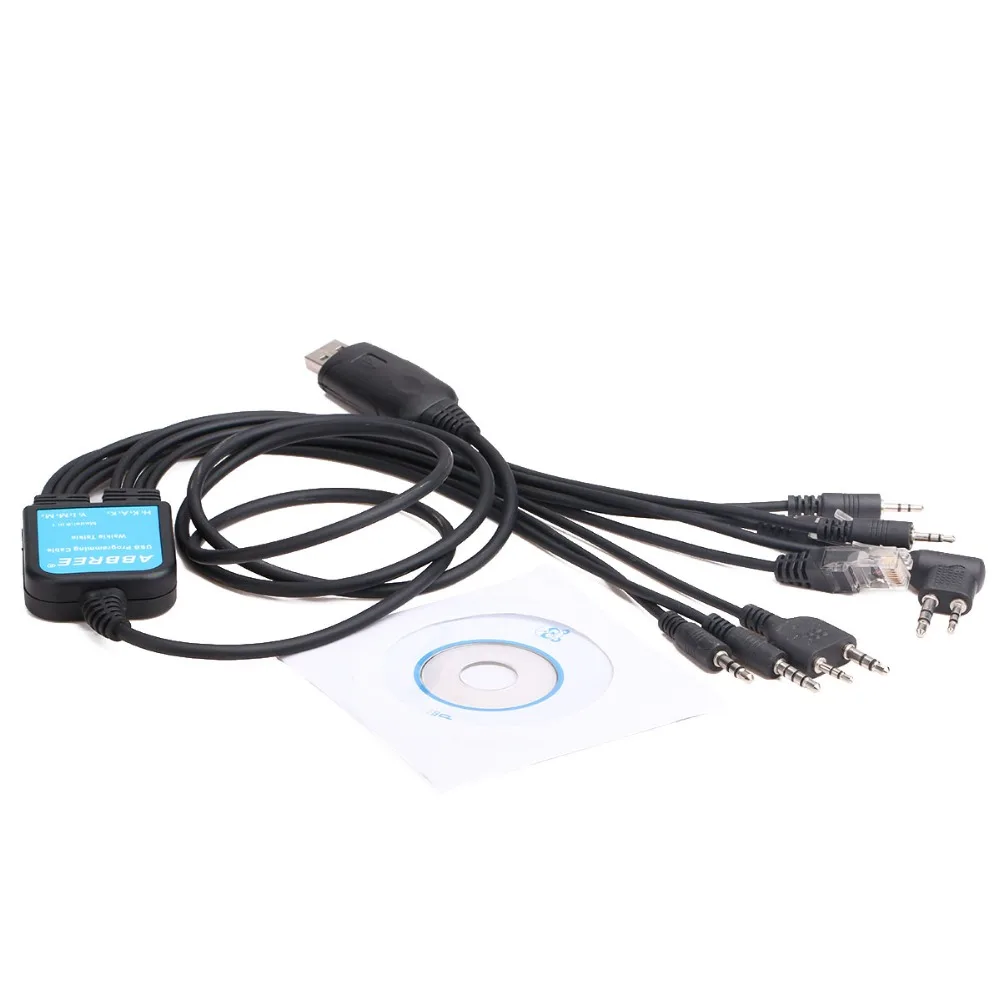 ABBREE 8 в 1 USB-кабель для программирования Baofeng UV-5R TYT Kenwood Motorola Yaesu Icom HYT Walkie Talkie