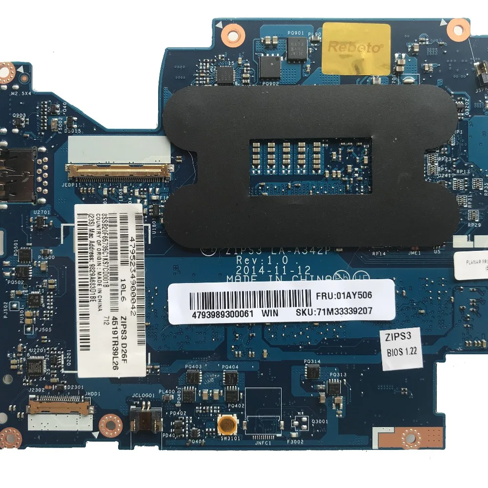 Preise KEFU ZIPS3 LA-A342P Laptop Motherboard Für Lenovo YOGA 12 Laptop Motherboard I5-5200U CPU 4GB RAM Original Getestet