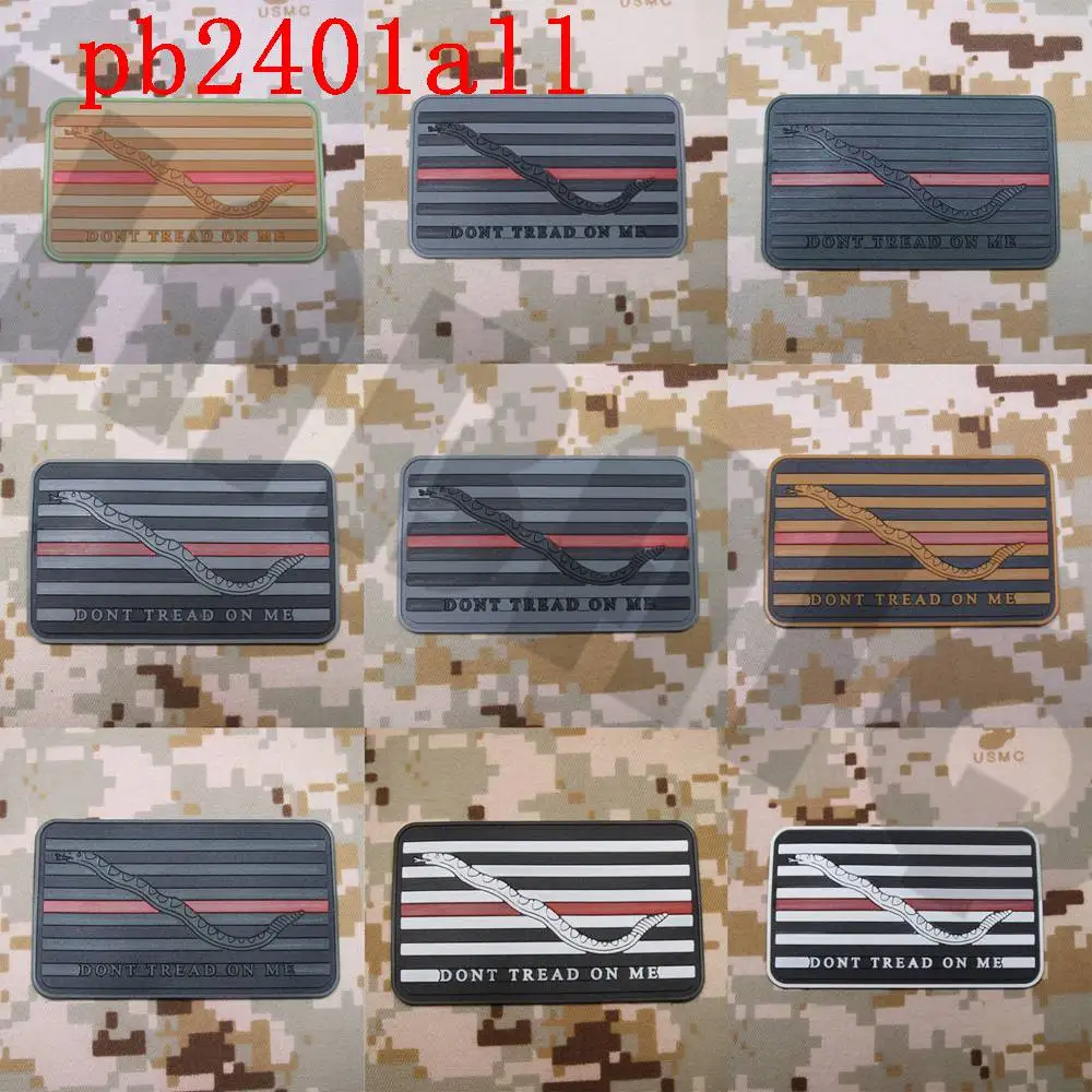 3D ПВХ Патч тонкая красная линия не проступать на меня американский флаг Военная