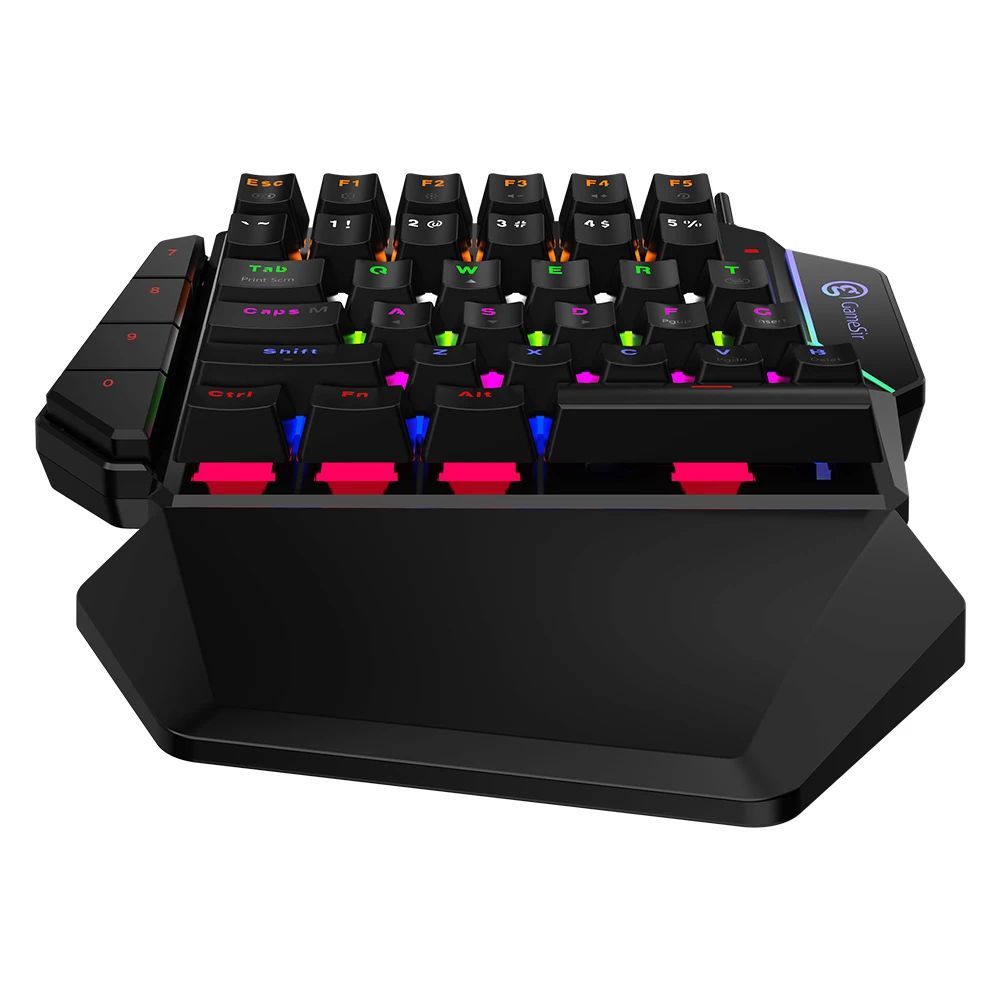 GameSir GK100 Мини механические синие переключатели ПК игровая клавиатура для FPS игр, Одноручная клавиатура с светодиодный светильник